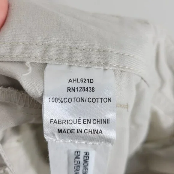 NASS Men NEW Tan 100% Cotton Casual Flat Front Cargo Shorts Pockets Zip 16 NWT - Picture 13 of 13